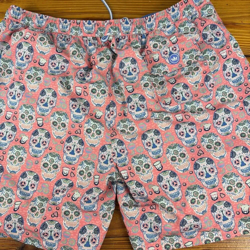 Peter Millar Seaside Swim Trunks Mens XXL Skulls Board Shorts